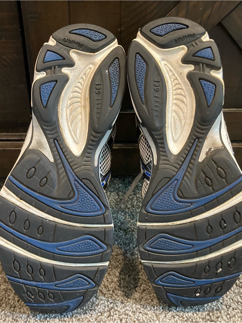 ASICS GEL Running Shoes Men’s Size 11 Silver Blue Mesh Sneakers - Picture 6 of 7